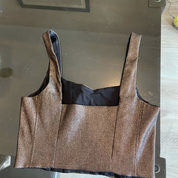 Dynamite Clothing Lurex Corset Crop Top - Picture 4 of 6